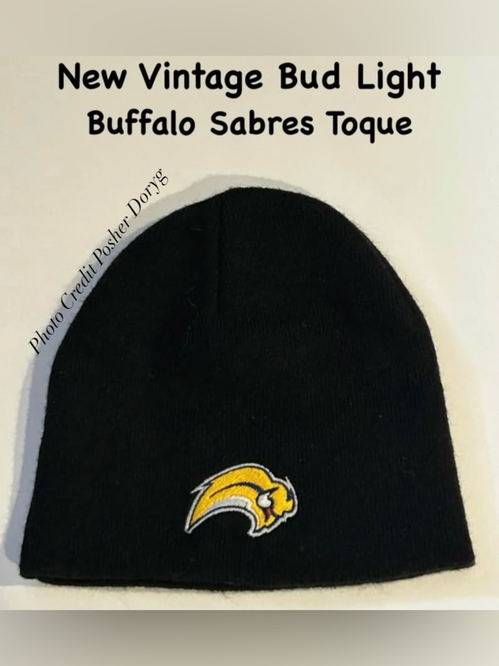 New Buffalo Sabres Black Beanie with Yellow Logo